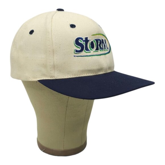 Toppers Storm Embroidered Logo Snapback Cap Trucker Vintage 90s Baseball Hat - Picture 3 of 14